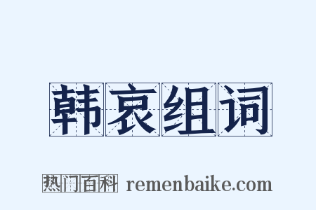 韩哀组词是什么意思的图片